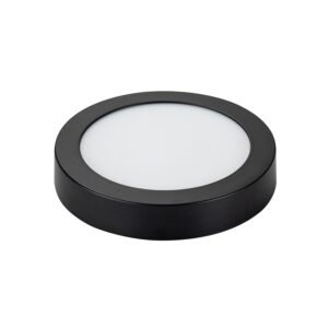 PANEL LED REDONDO SOBREPUESTO NEGRO 6W